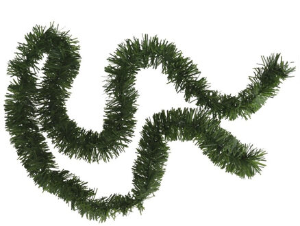 Gerimport Kerstslinger - glitter groen - folie - 180 x 7 cm - kerstboom versiering/guirlandes