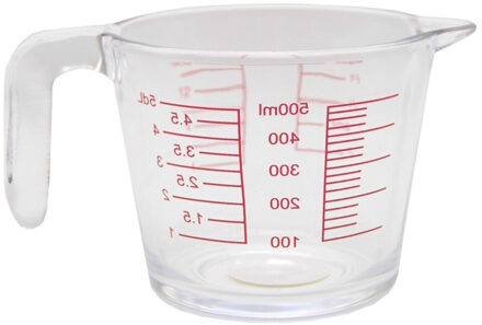 Gerimport Keuken maatbeker/mengbeker - glas - transparant - 500 ml - schenktuit