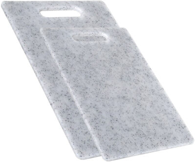 Gerimport Keuken snijplanken - set 2x - Grijs - Kunststof - 24x34/15x25 cm