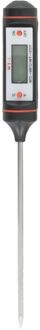 Gerimport Keuken thermometer/vleesthermometer - digitaal - RVS/kunststof - 20 cm