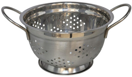 Gerimport Keuken vergiet - zilver - RVS - D18 cm x H12 cm - keuken zeef