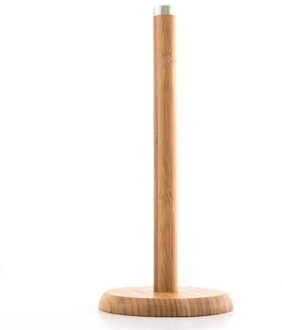 Gerimport Keukenrolhouder - bamboe hout - staand model - D14 x H32 cm