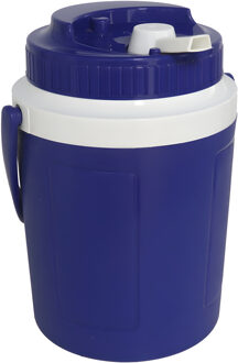 Gerimport Koelbox drank dispenser - met tap - 10 ltr - blauw - kunststof - 27 x 36 cm