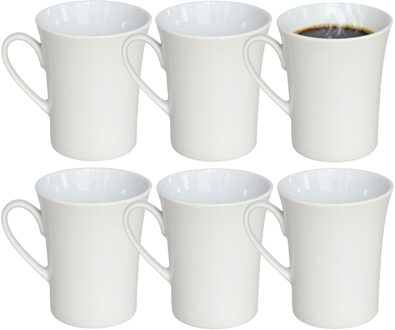 Gerimport Koffie / thee mok - 20x stuks - wit - 280 ml - mokken - porselein