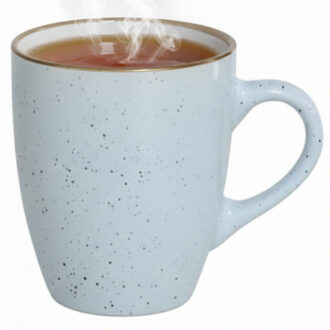 Gerimport Koffie / thee mok Sweets - 1x stuks - blauw - 350 ml - keramiek