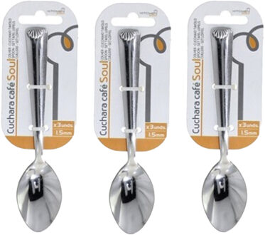 Gerimport Koffielepels/theelepels - 18x - RVS - 14,5 cm