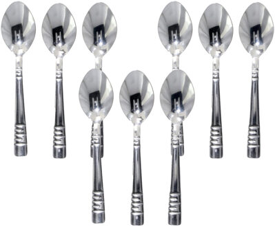 Gerimport Koffielepels/theelepels - 9x - RVS - 14 cm