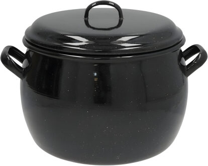 Gerimport kook / soeppan - zwart - D24 cm - 9 ltr - alle warmte bronnen - emaille