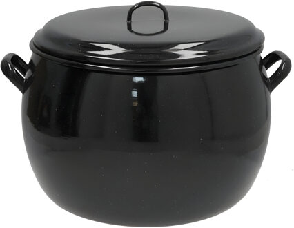 Gerimport kook / soeppan - zwart - D32 cm - 21 ltr - alle warmte bronnen - emaille