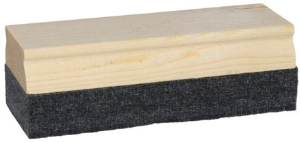 Gerimport Krijtbord wisser - 13 x 5 cm - hout - bordenwisser/bordveger