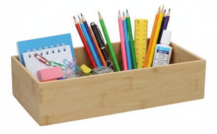 Gerimport Lade organizer - bamboe hout - 15 x 30 x 7 cm - bakje - kast organizer