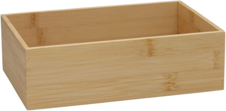 Gerimport Lade organizer - bamboe hout - 23 x 15 x 7 cm - bakje