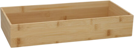 Gerimport Lade organizer - bamboe hout - 38 x 18 x 7 cm - bakje