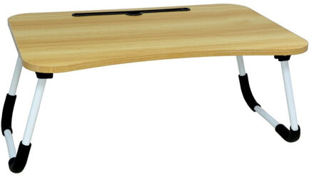 Gerimport Laptoptafel - opklapbaar - bed - dienblad - bruin - 29 x 48 x 21 cm