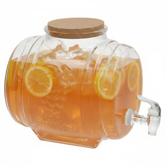 Gerimport Limonade / sap dispenser - 2900 ml - borosilicaat glas - met onderstel en kraantje