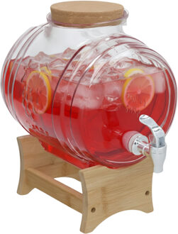 Gerimport Limonade / sap dispenser - 5 Liter - borosilicaat glas - met onderstel en kraantje