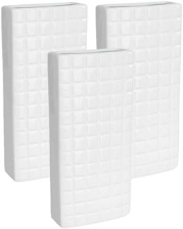 Gerimport Luchtbevochtiger - 6x stuks - waterverdamper radiator - wit - aardewerk - L8 x H20 cm