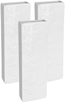 Gerimport Luchtbevochtiger waterverdamper - 6x stuks - radiator - wit - aardewerk - 7 x 17 cm