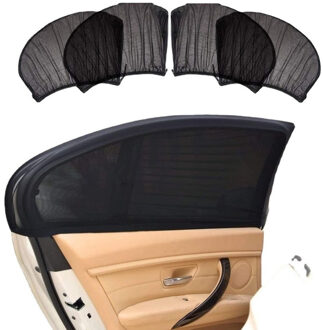 Gerimport luxe auto zonneschermen set - 2x - zwart - universeel
