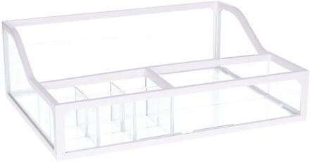 Gerimport Make-up organizer/opberger 5-vaks 26 x 19 cm van glas