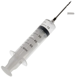 Gerimport Marinade spuit - vleesspuit - kunststof/rvs - 5 x 15 cm - garneerspuit