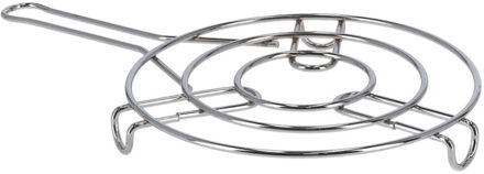 Gerimport Metalen pannen onderzetter met handvat van 19 cm