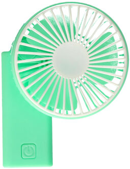 Gerimport Mini ventilator/handventilator - 8 x 5 x 15 cm - Groen - Verkoeling in zomer