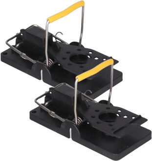 Gerimport muizenval - 4x stuks - 9 x 5 cm - kunststof/metaal - muizen vangen