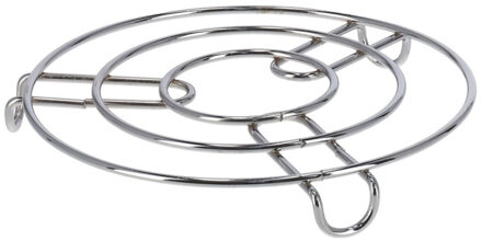 Gerimport Onderzetters voor kookpannen - metaal - D19 cm - panonderzetters Zilver
