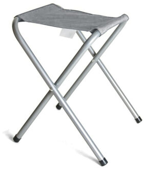 Gerimport Opvouwbare stoel - grijs - kunststof/metaal - 35 x 38 cm - klapstoel camping
