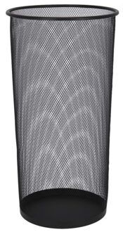 Gerimport Paraplubak/parapluhouder - zwart - draad metaal - D26 x H50 cm