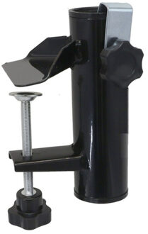 Gerimport parasolhouder - voor op het balkon - metaal - antraciet - aan de balkonrand