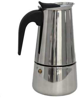 Gerimport Percolator espressomaker - 2 kopjes - 170 ml - 14x11 cm - Percolators Zilverkleurig