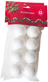 Gerimport Piepschuim balletjes/bolletjes - 16x st - D3 cm - DIY hobby/decoratie balletjes