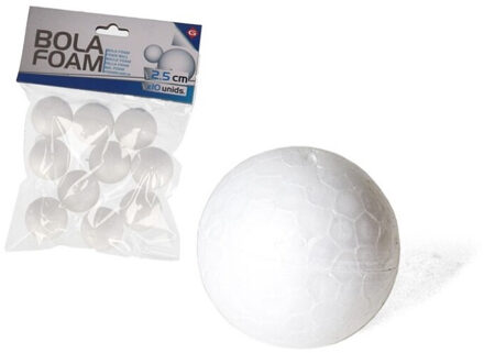 Gerimport Piepschuim hobby vormen DIY ballen - 10x - styropor bollen - 2,5 cm