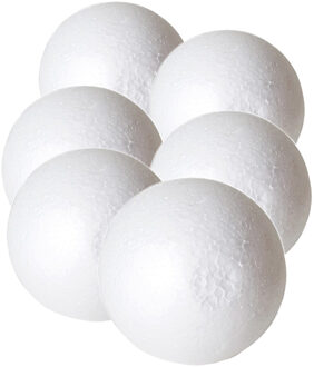 Gerimport Piepschuim hobby vormen DIY ballen - 6x - styropor bollen - 7 cm