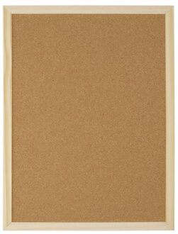 Gerimport Prikbord/memobord - kurk - bruin - 40 x 60 cm - hobby/knutsel materialen