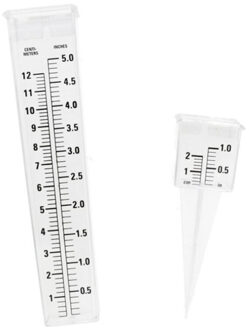 Gerimport Regenmeter/neerslagmeter - kunststof glas met punt - 21 cm