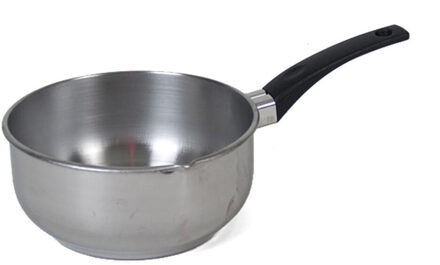 Gerimport Rvs steelpan/sauspan van 14 cm - Steelpannen Zilverkleurig