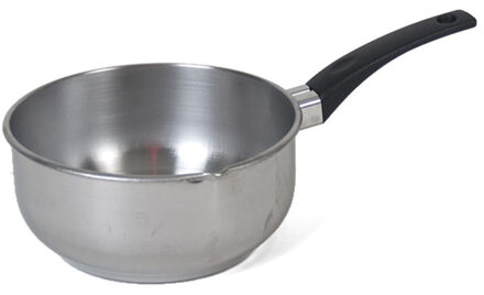 Gerimport Rvs steelpan/sauspan van 16 cm - Steelpannen Zilverkleurig