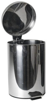 Gerimport RVS vuilnisbak/pedaalemmer 3 liter 24 cm