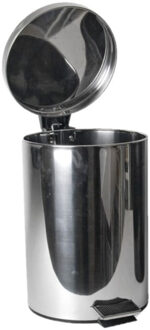 Gerimport RVS vuilnisbak/pedaalemmer 9 liter 35 cm
