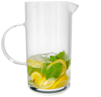 Gerimport Schenkkan water/wijn karaf Lucia - borosilicaat glas - 1050 ml - 10 X 17 X 19 CM