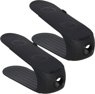 Gerimport Schoenenopbergers - 2x - zwart - kunststof - voor een paar schoenen - 26 cm