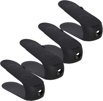 Gerimport Schoenenopbergers - 4x - zwart - kunststof - voor een paar schoenen - 26 cm