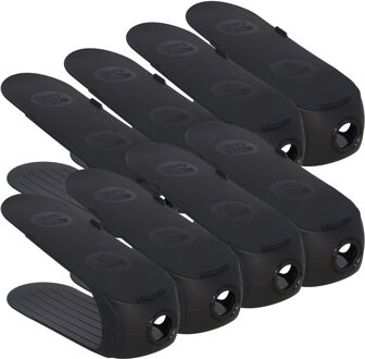 Gerimport Schoenenopbergers - 8x - zwart - kunststof - voor een paar schoenen - 26 cm
