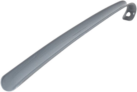 Gerimport Schoenlepel - 43 cm - kunststof - zilver - met haak - instaphulp - schoenen