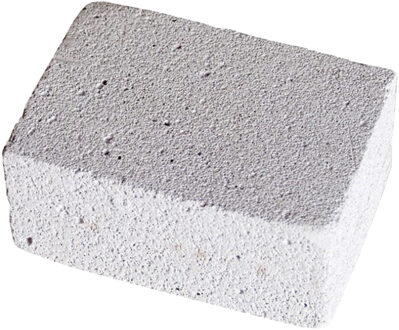 Gerimport Schoonmaak steen voor barbecue - Schuursteen - BBQ reinigingsblok - 10 x 8 x 5 cm - Grijs