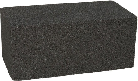 Gerimport Schoonmaak steen voor barbecue - Schuursteen - BBQ reinigingsblok - 20 x 10 x 9 cm - Grijs
