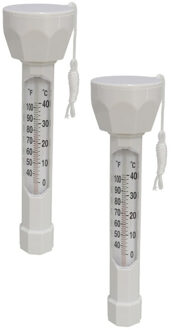 Gerimport Set van 2x stuks drijvende water/zwembad thermometers - Zwembadonderhoud